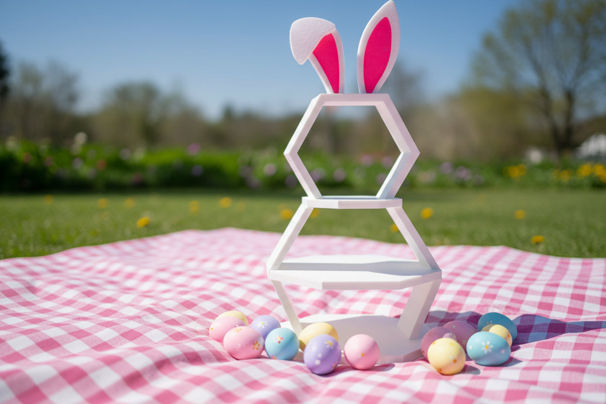 3D printed easter bunny three tiered stand 