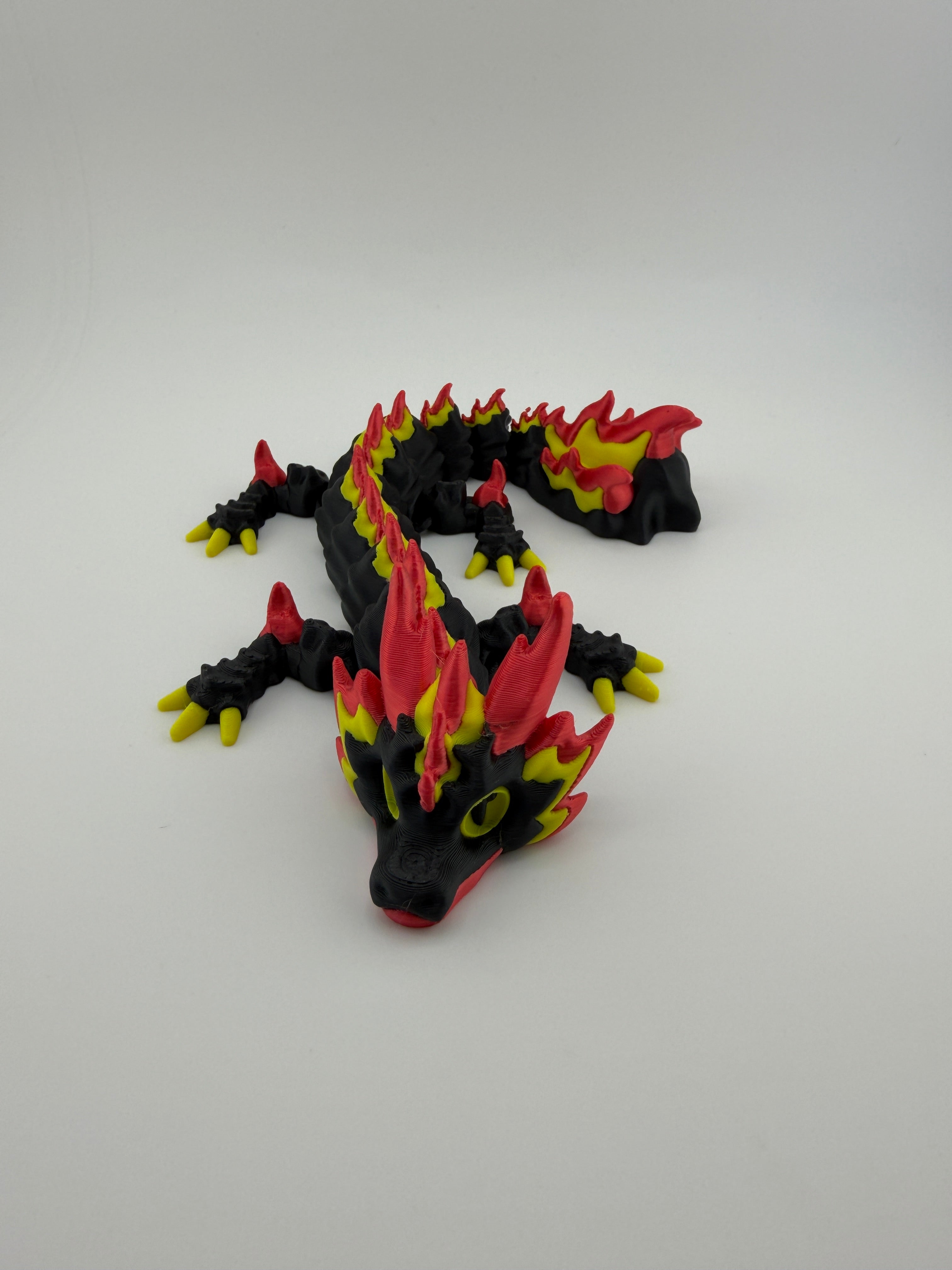 3d printed fire dragon 8.5 inches