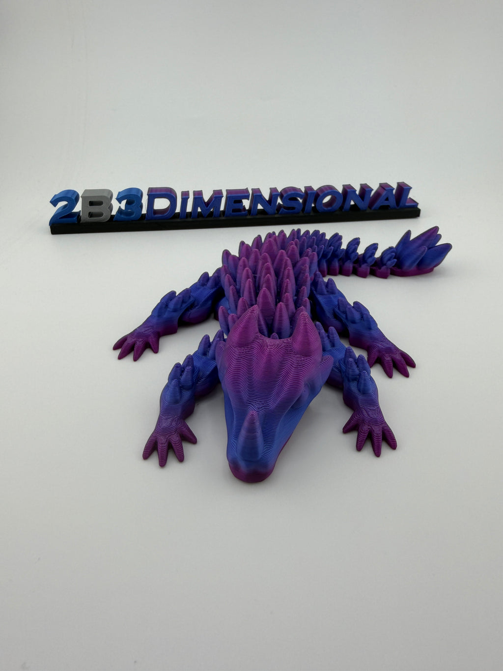 🌈 Baby Rainbow Spiked Dragon – Silk Multicolor