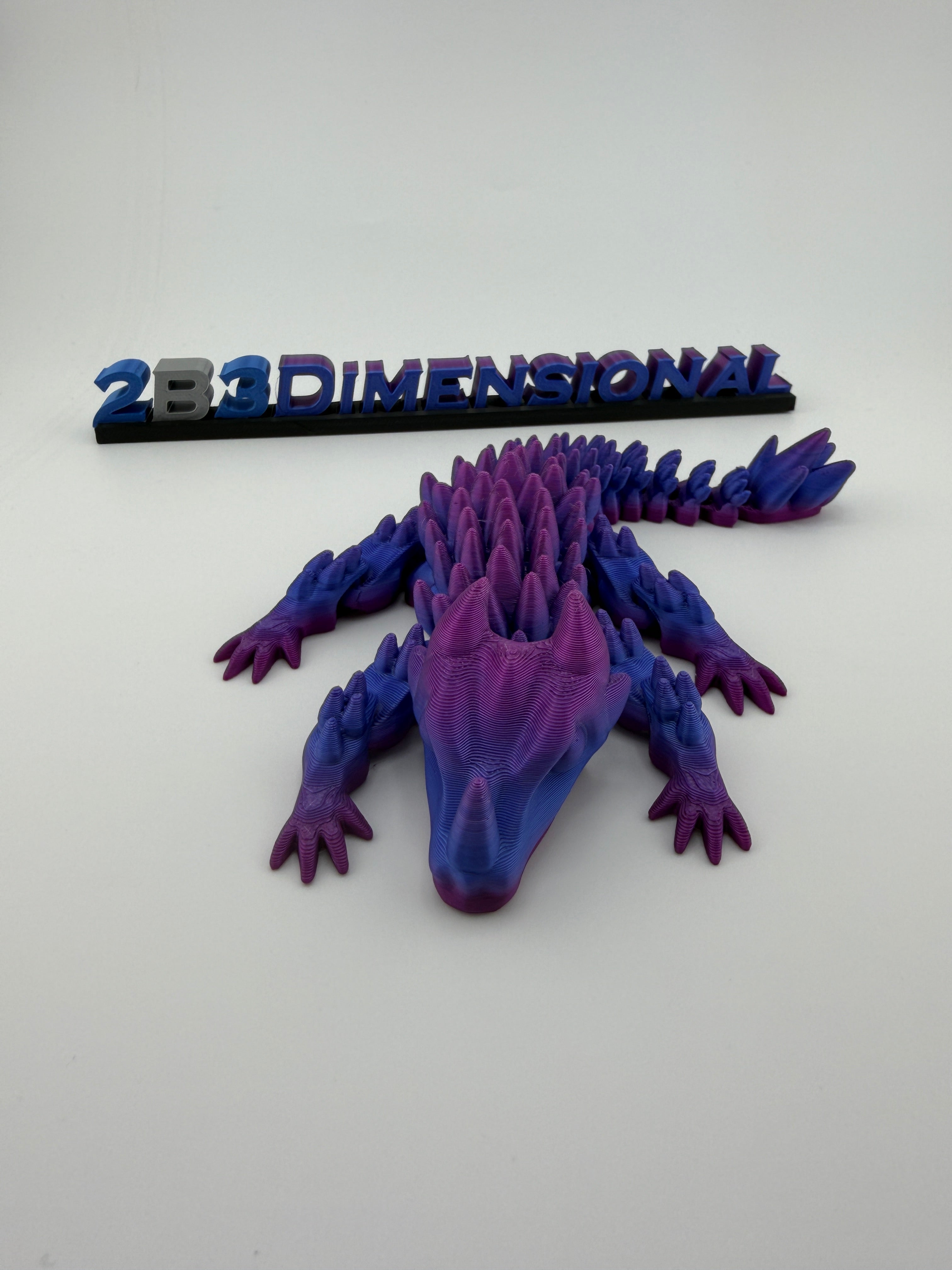 🌈 Baby Rainbow Spiked Dragon – Silk Multicolor