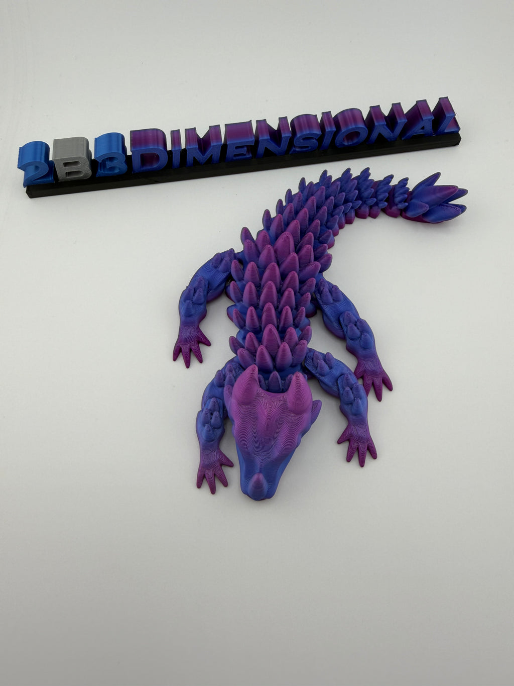 🌈 Baby Rainbow Spiked Dragon – Silk Multicolor