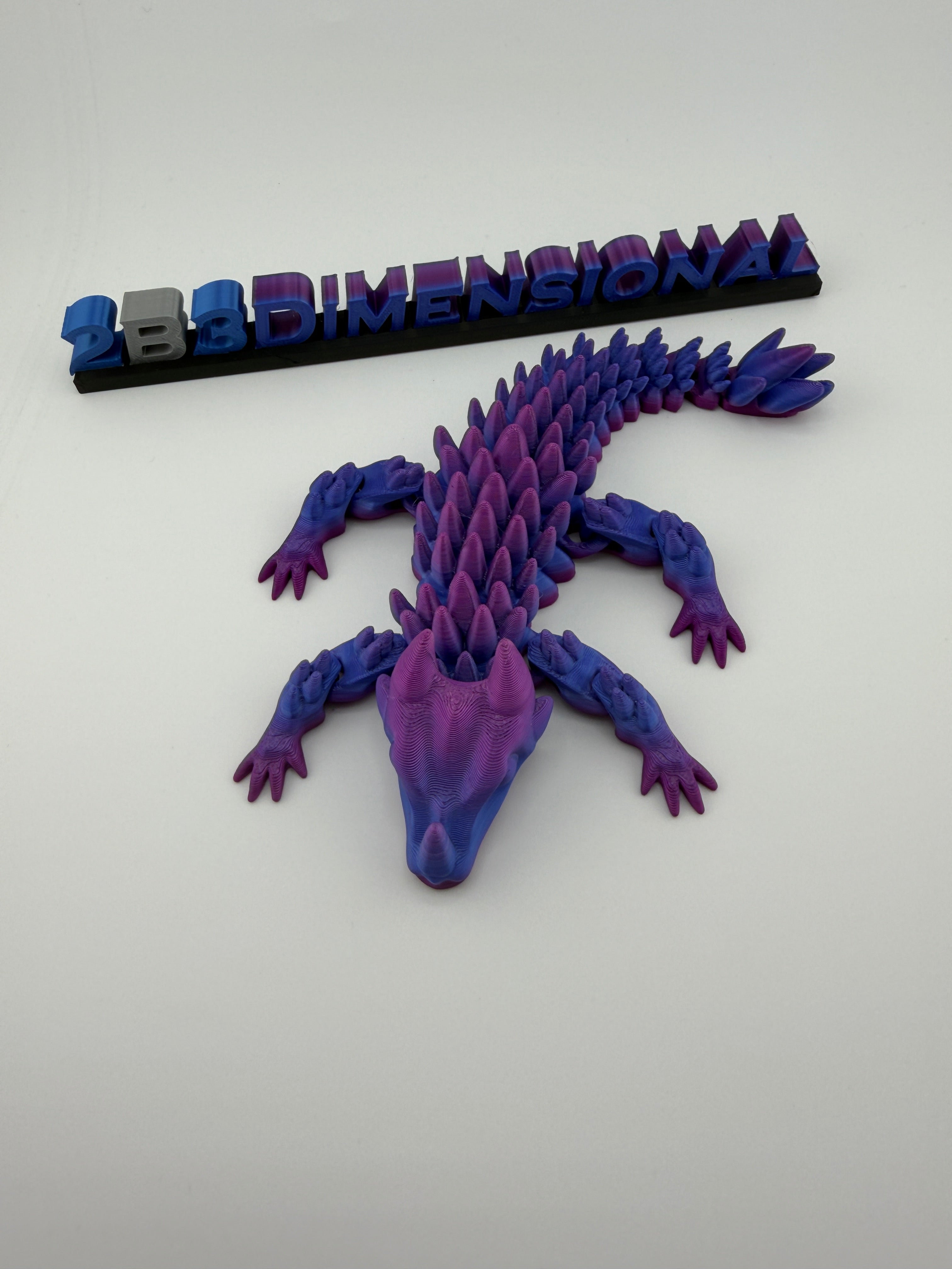 🌈 Baby Rainbow Spiked Dragon – Silk Multicolor