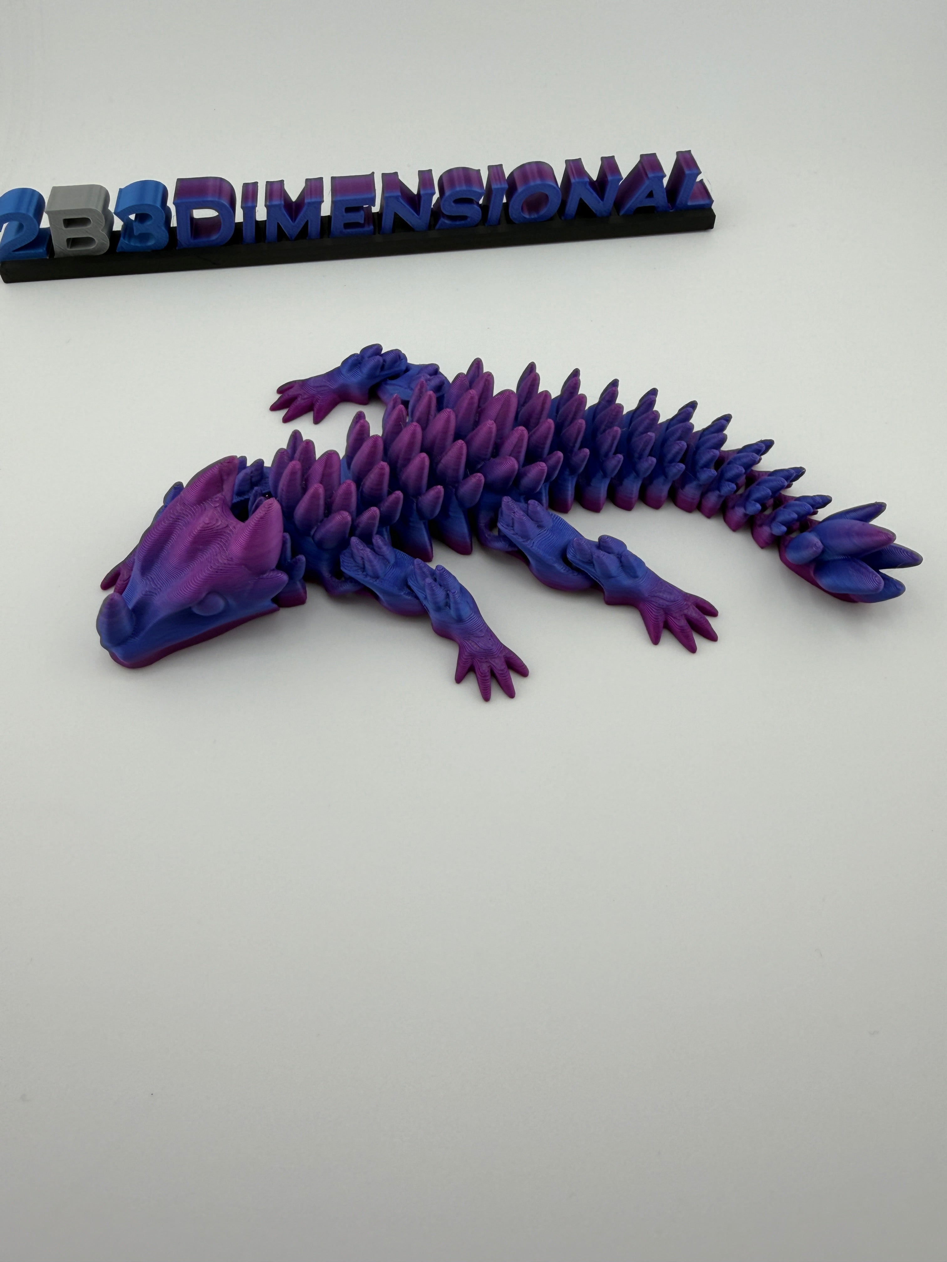 🌈 Baby Rainbow Spiked Dragon – Silk Multicolor