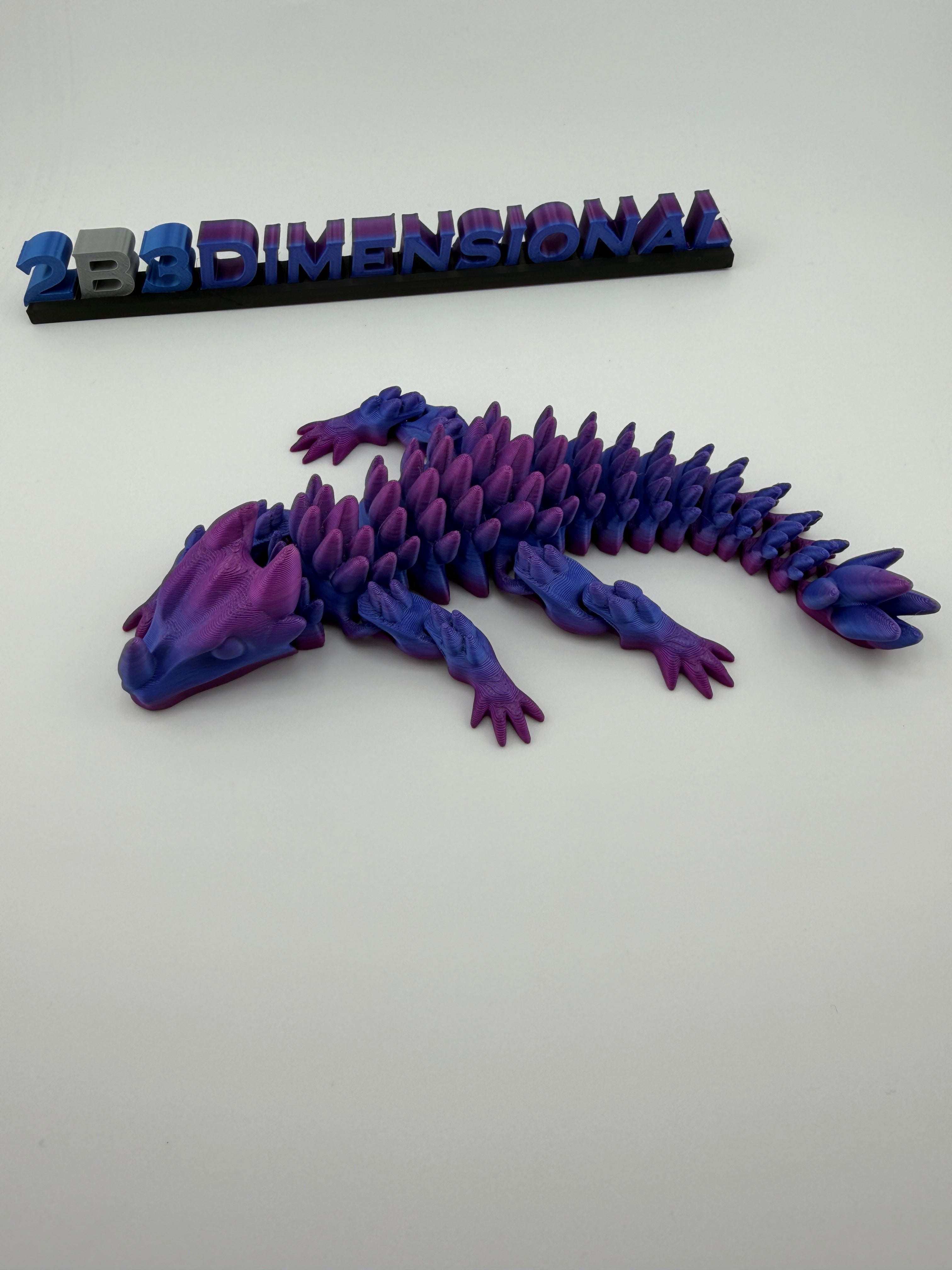 🌈 Baby Rainbow Spiked Dragon – Silk Multicolor