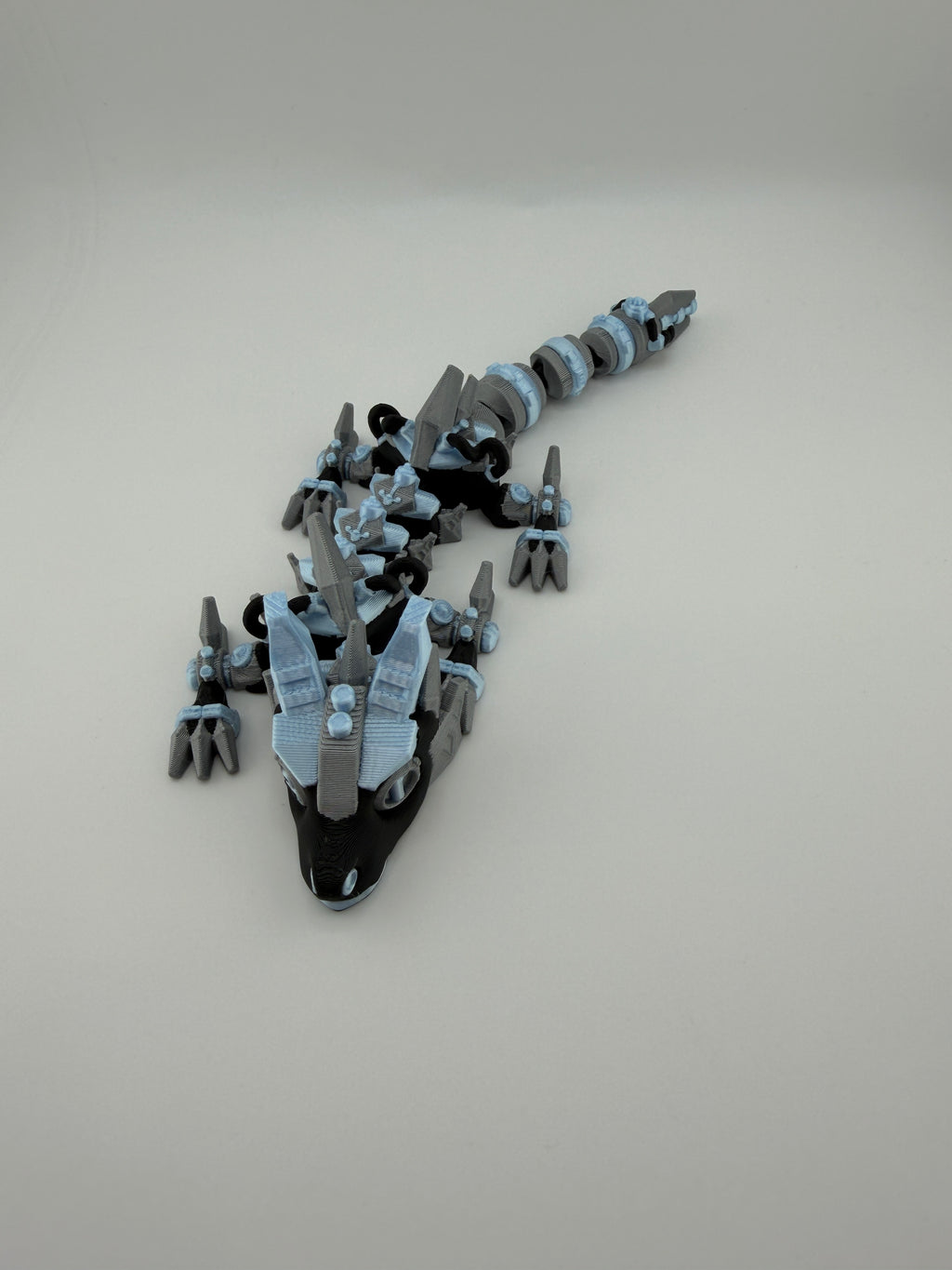 Futuristic Fidget Cyber Fang Dragon – Futuristic Articulated 3D Printed Dragon with Jet ...