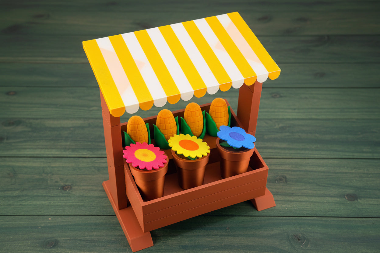 Farm Stand Display – Two-Step Market Shelf