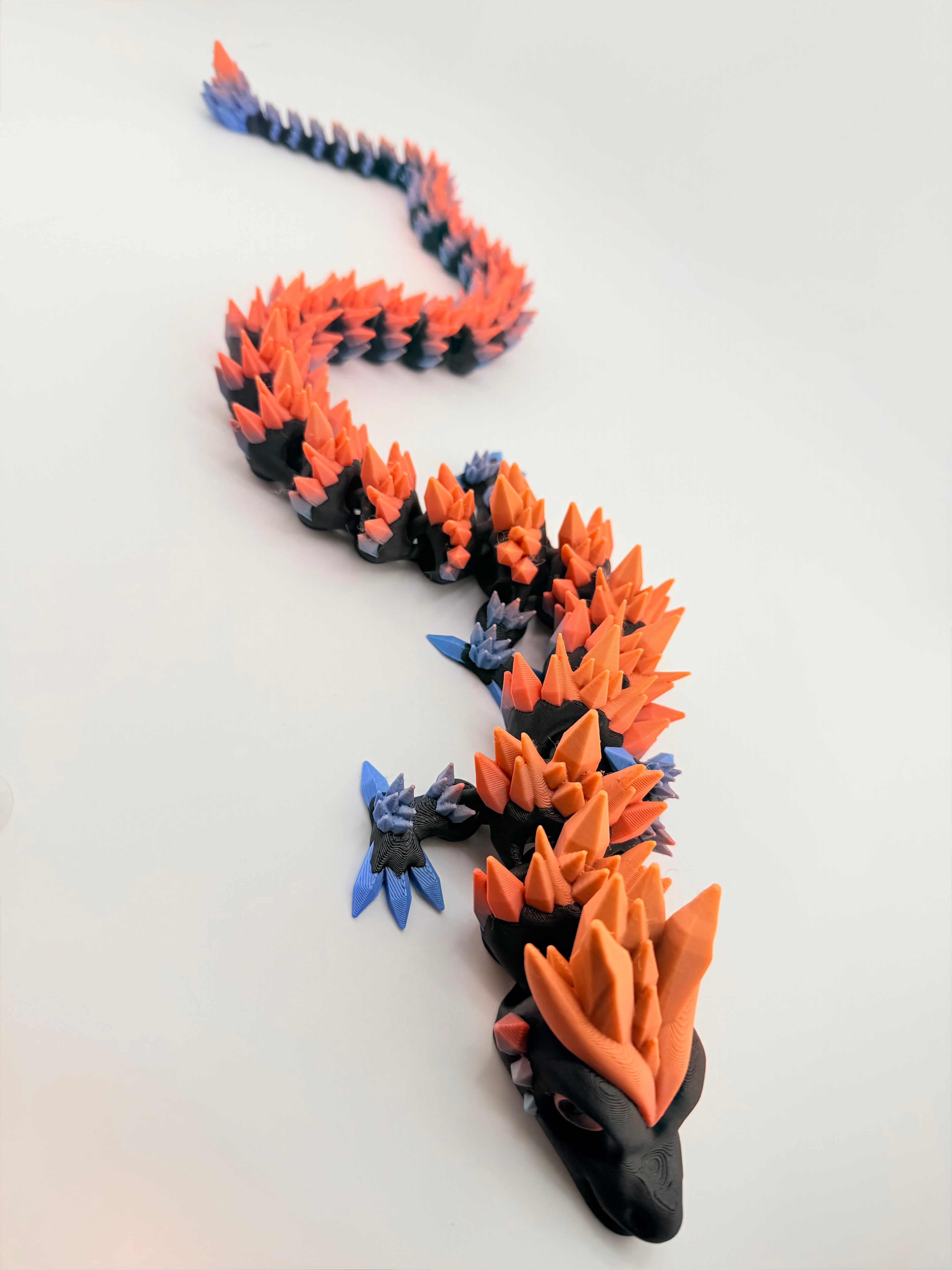 Giga Crystal Dragon – 24.5" | Black, Pink & Blue