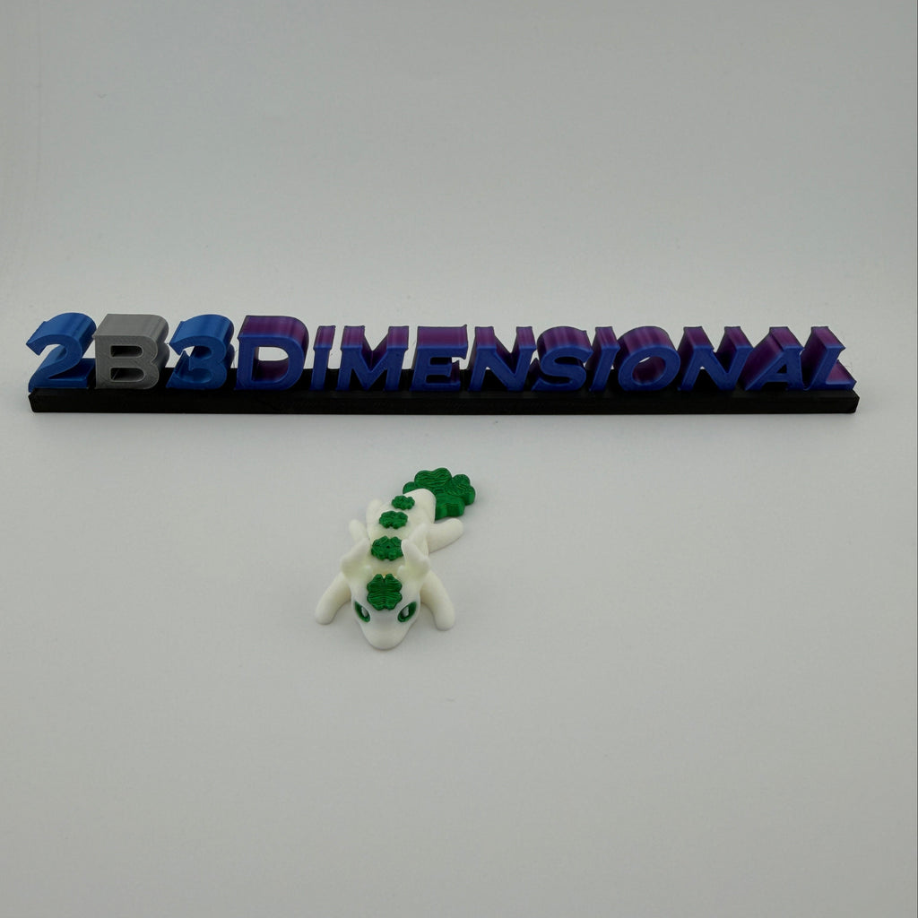 3D printed articulated mini lucky dragon