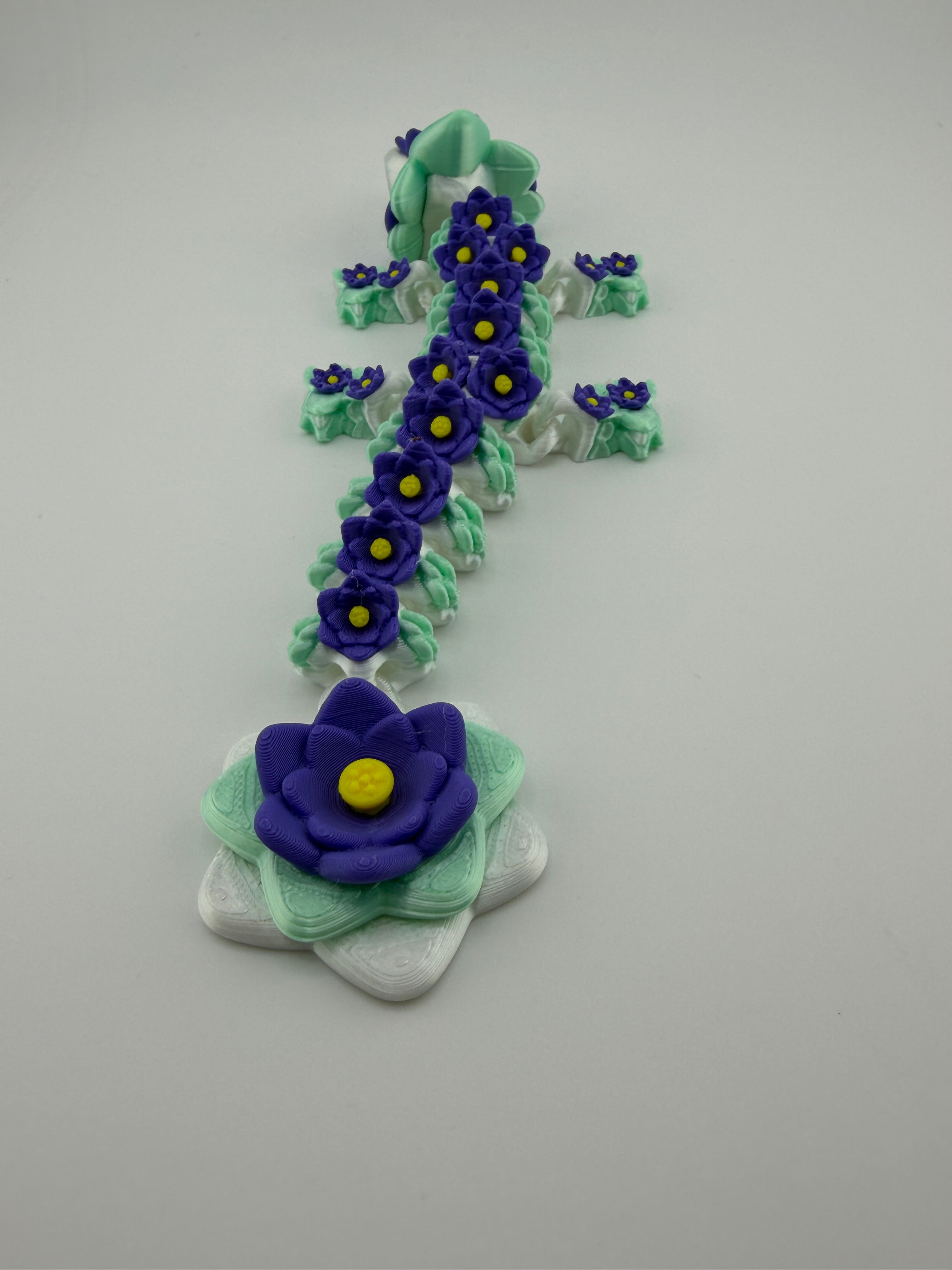 Sacred Lotus Dragon - 9 inch Articulated